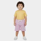 Infants Lilac Cotton Half Pant, Lilac, small