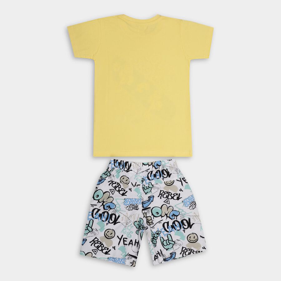 Boys' 100% Cotton Woven Baba Suit , Yellow, large image number null