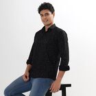 Men's 100% Cotton Casual Shirt , काला, small image number null