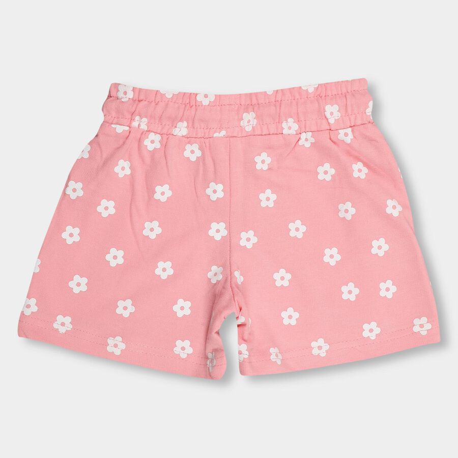 Girls' 100% Cotton Pull Ups Shorts, Pink, large image number null