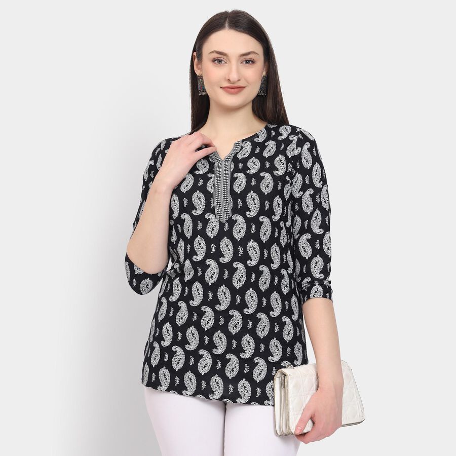 Ladies' Kurti, काला, large image number null