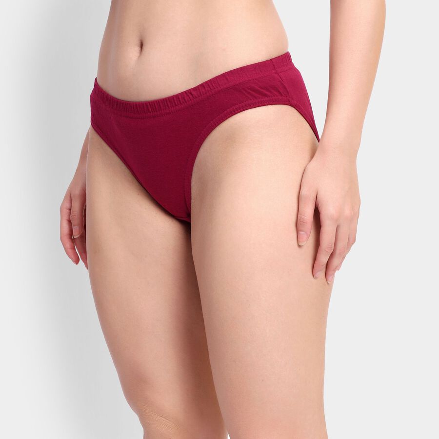 Ladies' 100% Cotton Panty, वाइन, large image number null