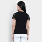Solid Round Neck T-Shirt, Black, small image number null