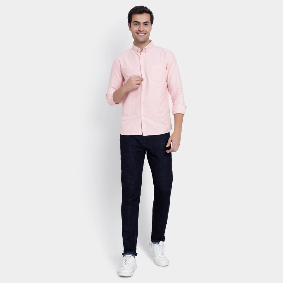 Cotton Solid Casual Shirt, Orange, large image number null