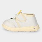 Boys' Beige Velcro Sneakers, गहरा पीला, small