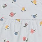 Infants' Light Blue Floral Print Sleeveless Frock, हल्का नीला, small image number null