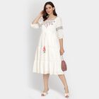 Ladies' Dress , ऑफ व्हाइट, small image number null