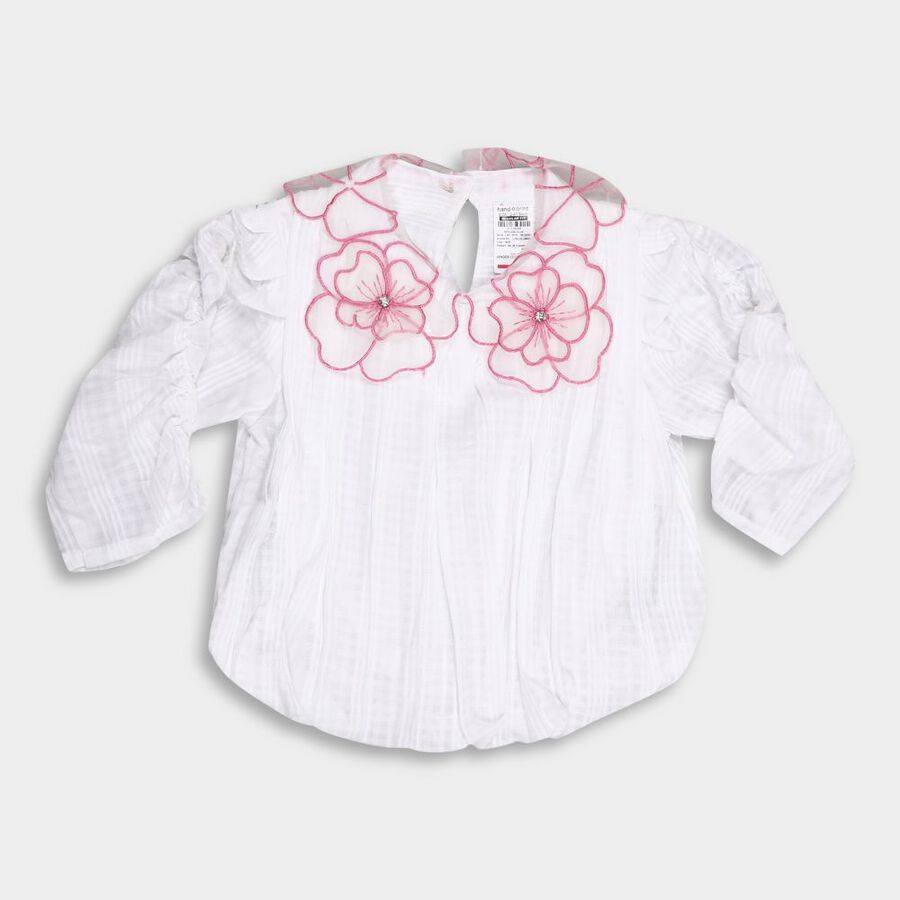 Girls' T-Shirt, सफ़ेद, large image number null