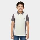 Boys' Yellow Cotton Round Neck Casual T-Shirt, पीला, small