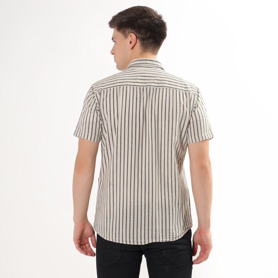 Men's Beige Cotton Regular Collar Casual Shirt, Beige, large image number null