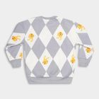 Boys Light Grey Crew Neck Casual Sweatshirt, हल्का ग्रे, small image number null