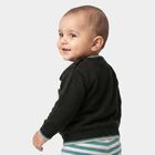 Infants' Black Crew Neck Long Sleeve Pullover, काला, small