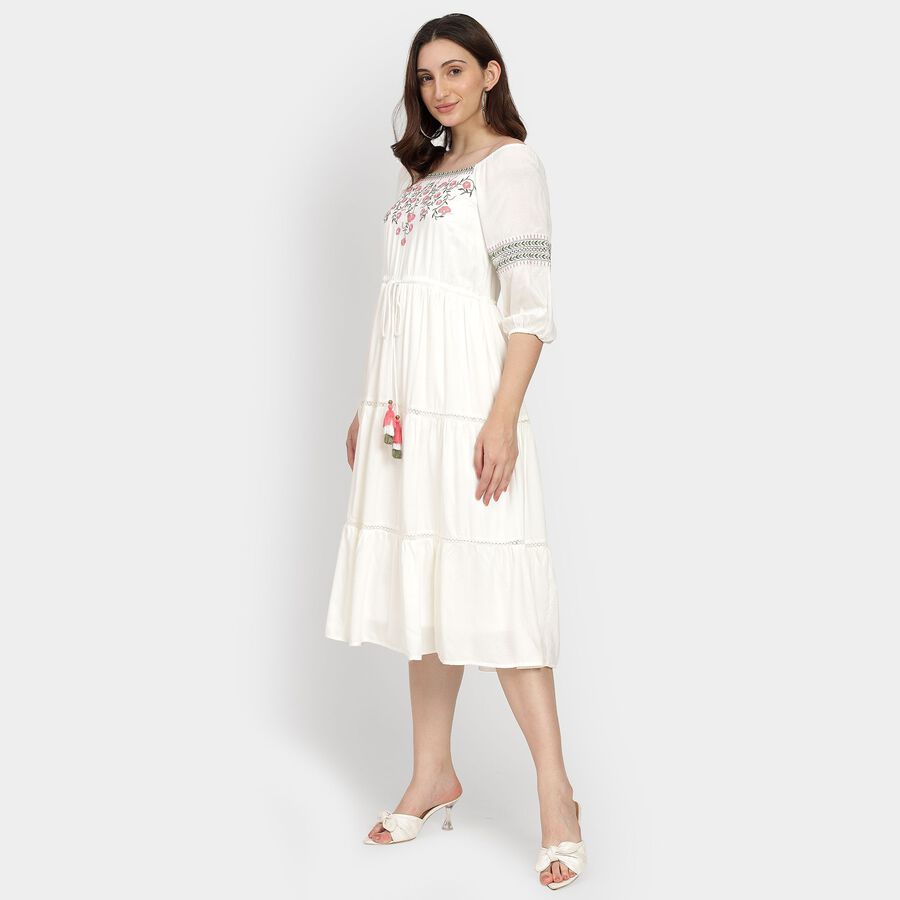 Ladies' Dress , ऑफ व्हाइट, large image number null