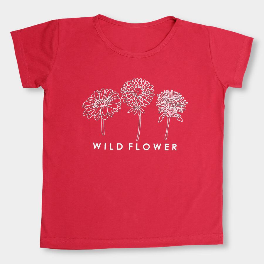 Girls' T-Shirt , Fuchsia, large image number null