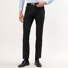 Men's Slim Fit Formal Trousers, Black, small image number null