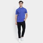 Men's Collared Half Sleeves T-Shirt , Dark Blue, small image number null
