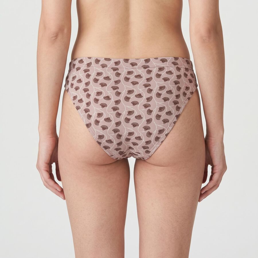 Women's Brown Mid-Rise Printed Panty, Brown, large