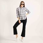 Checks 3/4th Sleeve Shirt, White, small image number null