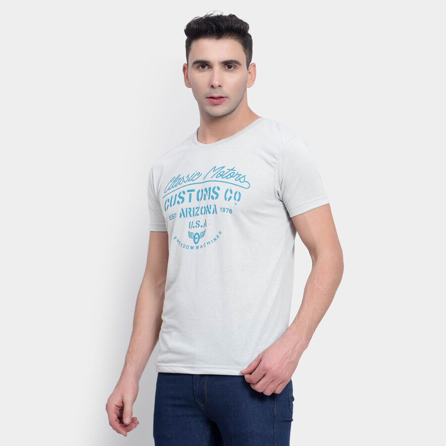 Round Neck T-Shirt, Light Grey, large image number null
