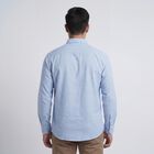 Men's Light Blue Spread Collar Casual Shirt, Light Blue, small