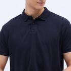 Men's Deep Midnight Navy Blue Polo Neck Polo Tee Shirt, नेवी ब्लू, small image number null