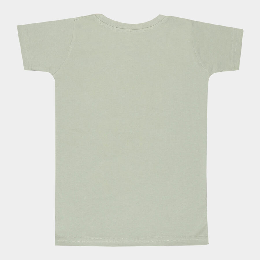 Boys Cotton T-Shirt, Light Green, large image number null