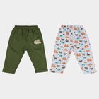 Infants Olive and Green Cotton Printed Pyjama Set, Olive, small