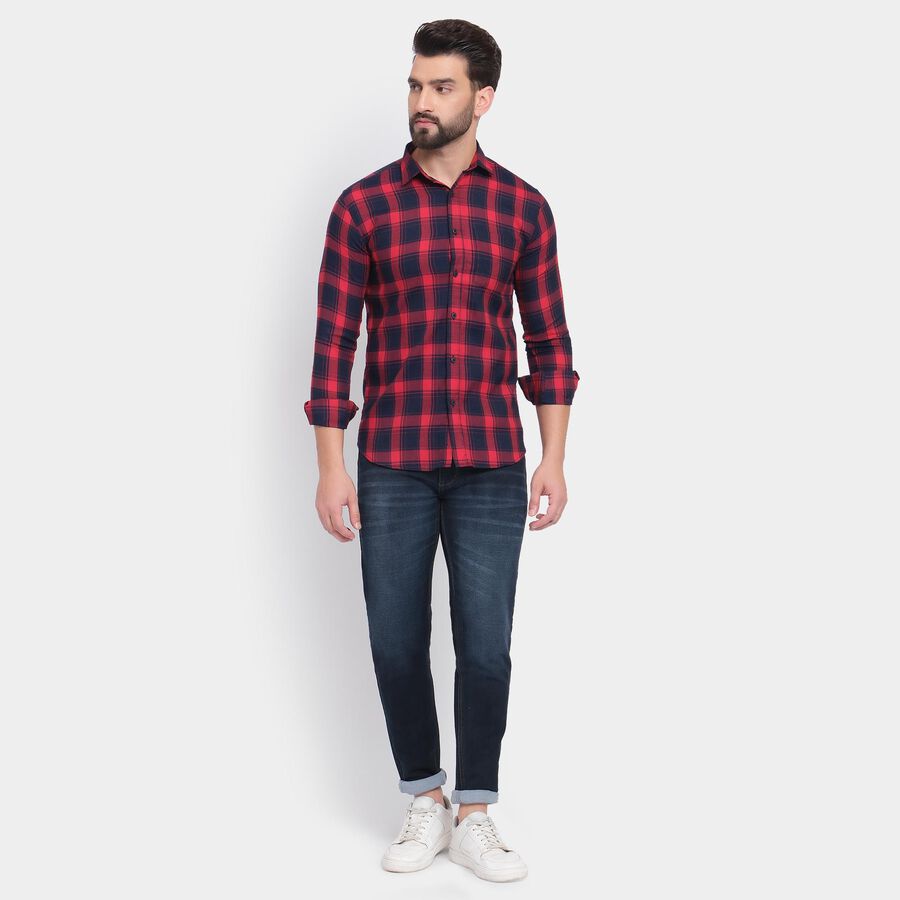 Men's Casual Shirt, Red, large image number null