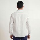 Men's Beige Cotton Spread Collar Casual Shirt, Beige, small