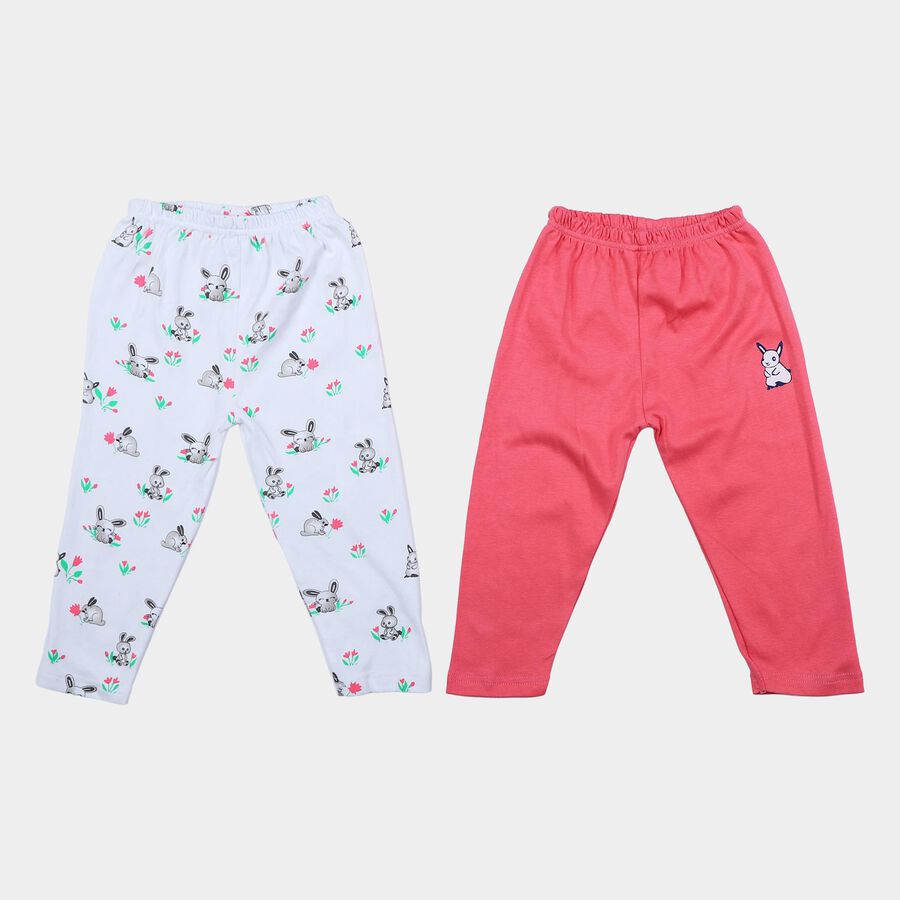 Infants' Pink Straight Fit Bunny Print Pyjama, Pink, large