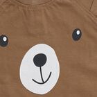 Infants' Beige and Brown Cotton Round Neck Printed Baba Suit, गहरा पीला, small image number null