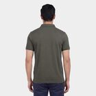 Men's Green Polo Neck Solid T-Shirt, हल्का हरा, small