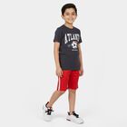 Boys' Half Sleeves T-Shirt, गहरा ग्रे, small
