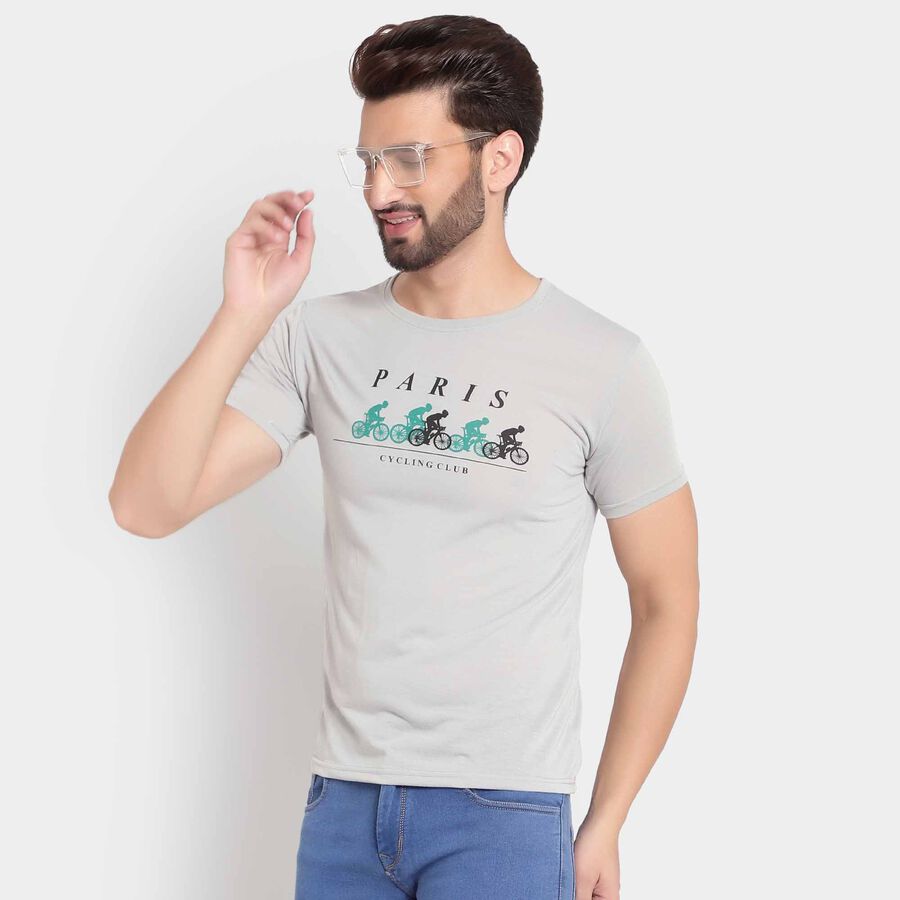 Round Neck T-Shirt, Light Grey, large image number null