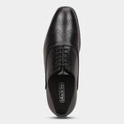 Men's Jet Black Lace-Up Formal Shoes, काला, small