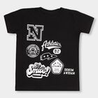 Boys' 100% Cotton Half Sleeves T-Shirt, Black, small image number null