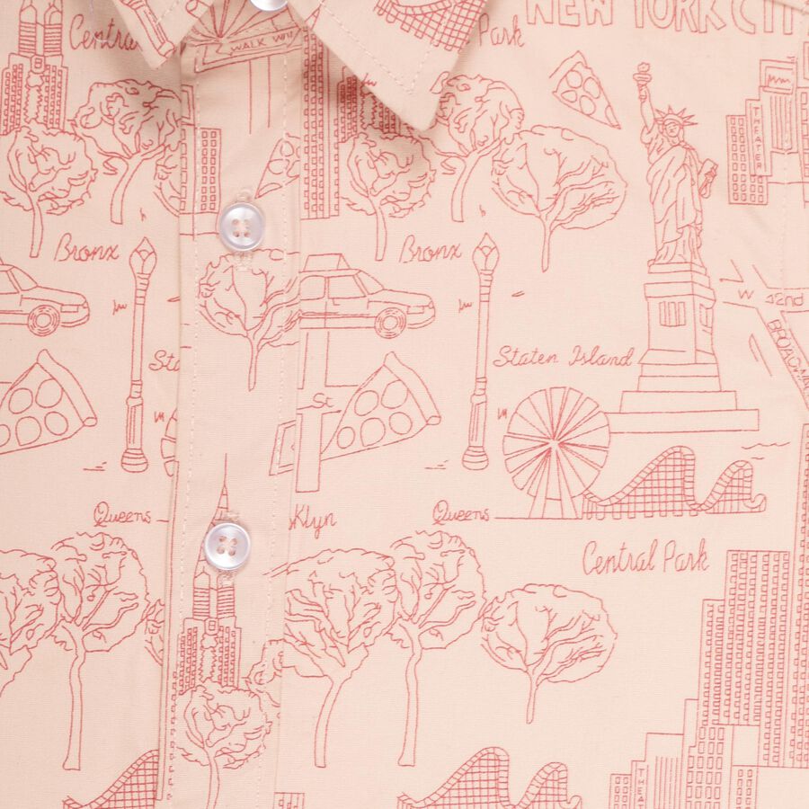 Boys' Light Pink Regular Collar Casual Shirt, Pink, large image number null