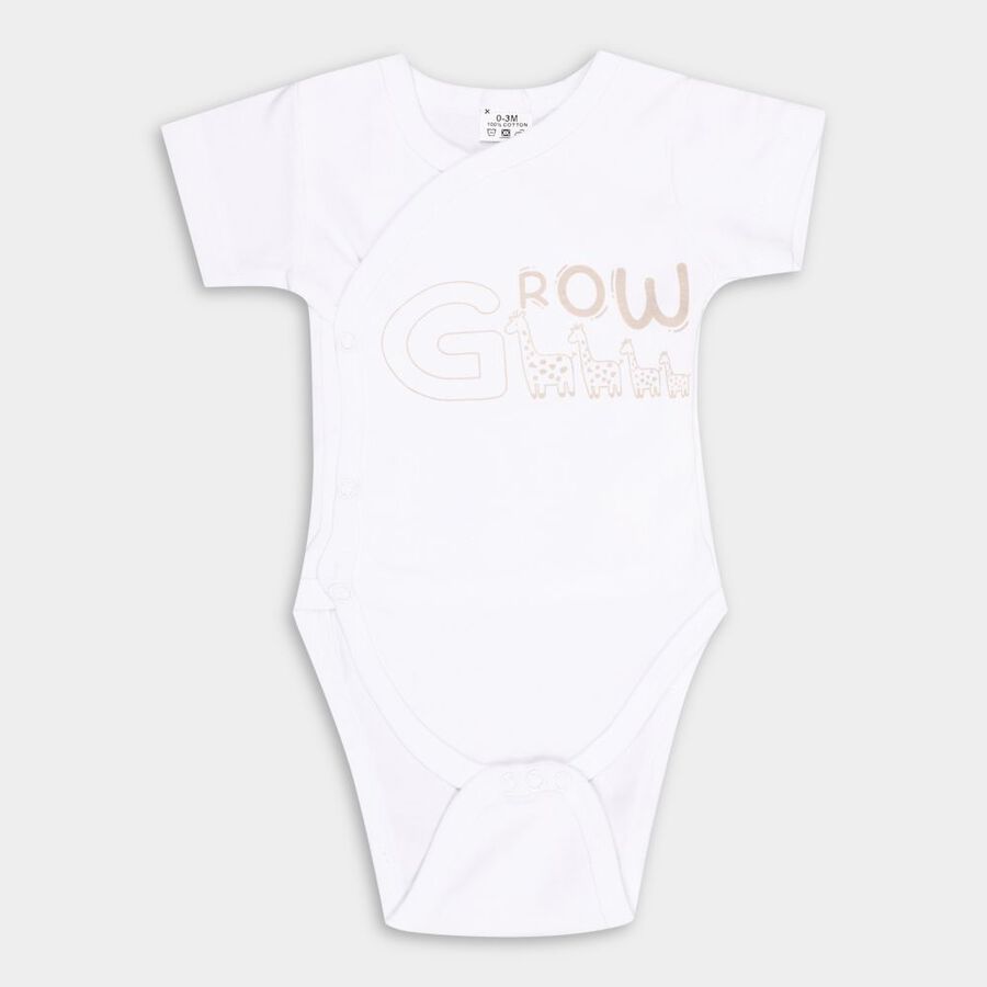 Infants' Cotton Bodysuit, Beige, large image number null