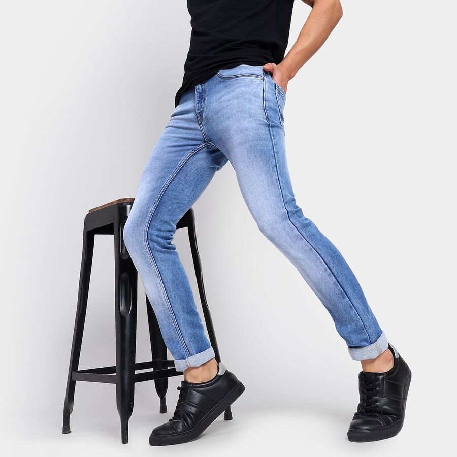 Men's Skinny Jeans , Light Blue, large image number null