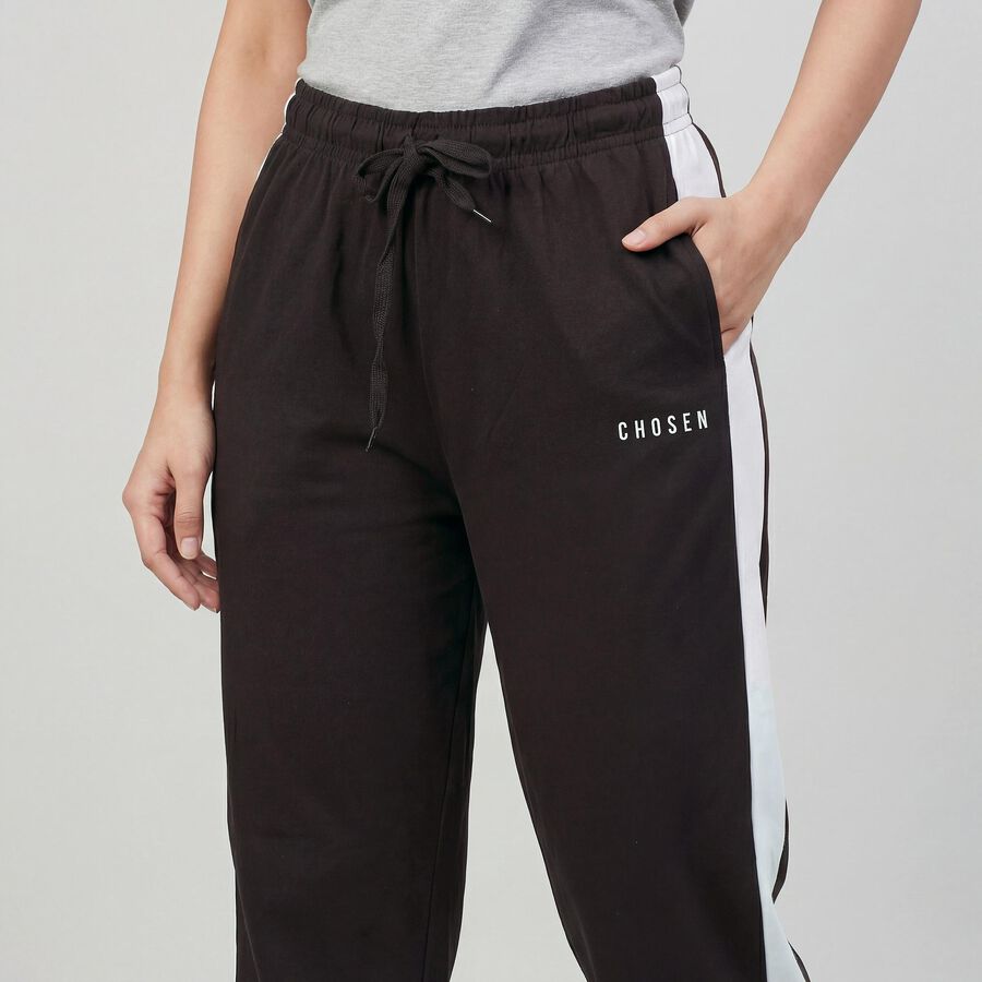 Women's Brown Relaxed Fit Track Pants, भूरा, large