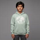 Boys Light Sage Green Hooded Casual Sweatshirt, हल्का हरा, small image number null