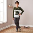 Boys Olive Green Round Neck Regular Boys T-Shirt, ओलिव, small
