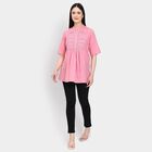 Ladies' 100% Cotton Kurti , गुलाबी, small