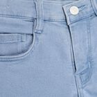 Girls' Buttoned Jeans , Light Blue, small image number null