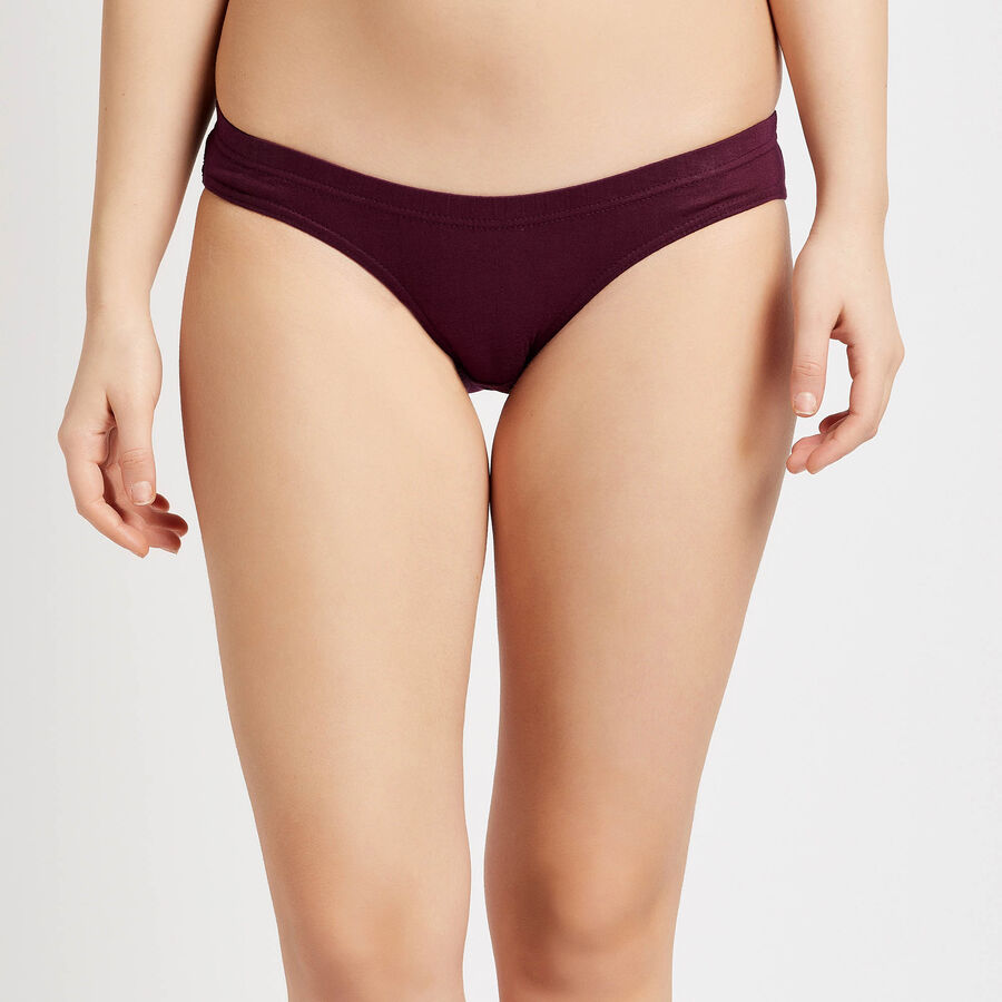 Cotton Solid Panty, Maroon, large image number null