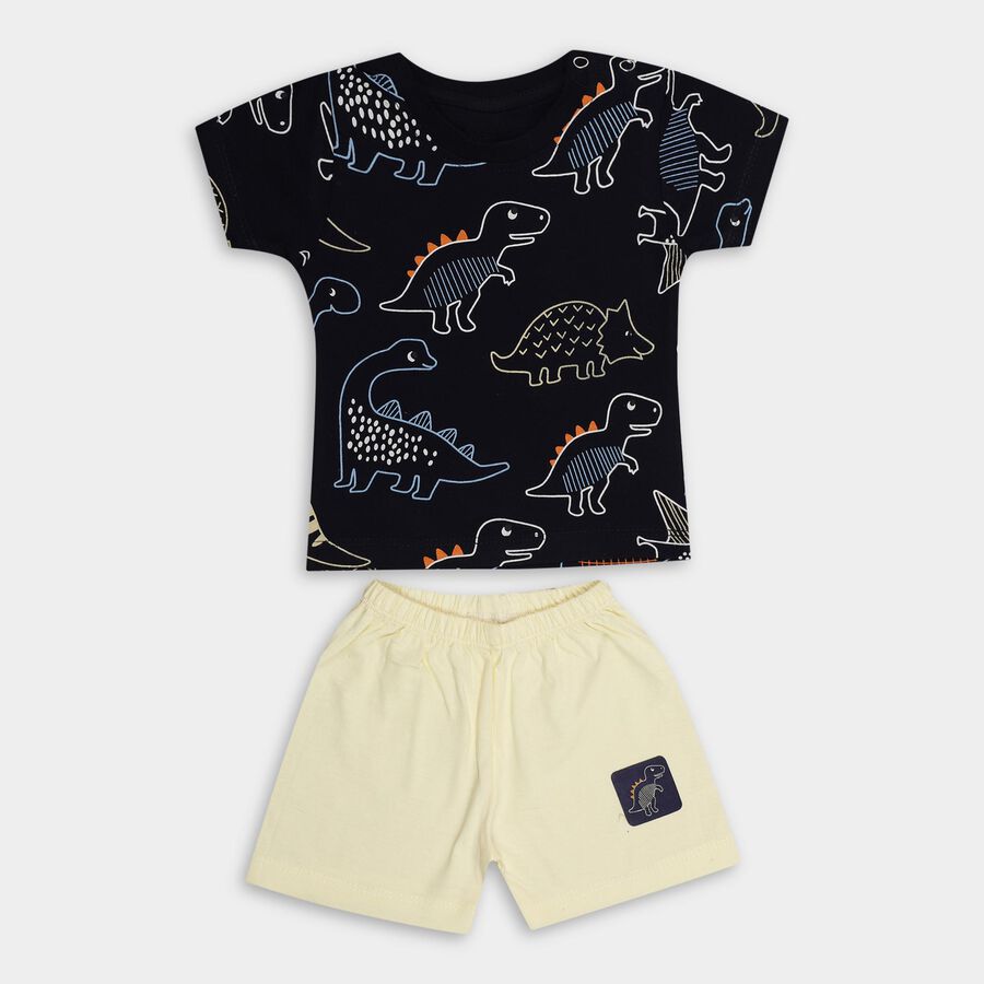 Infant Boys' 100% Cotton Baba Suit, पीला, large