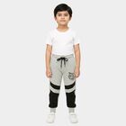 Boys Grey Jogger Fit Graphic Printed Pyjama, Light Grey, small
