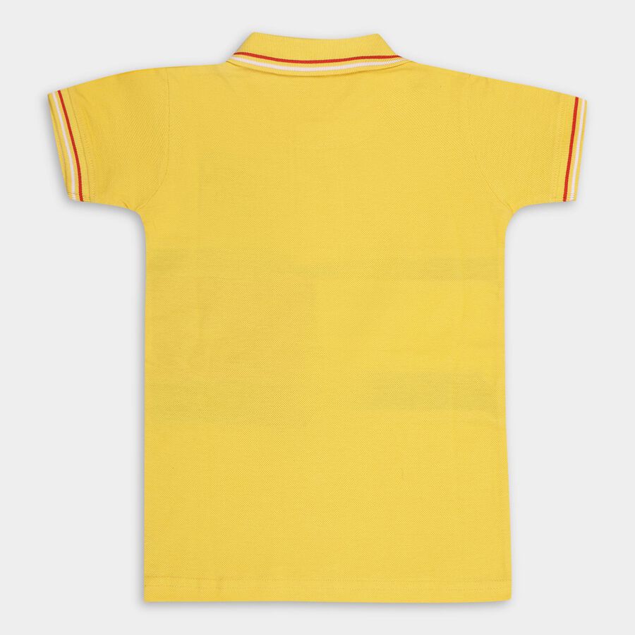Boys' Half Sleeves T-Shirt, Yellow, large image number null
