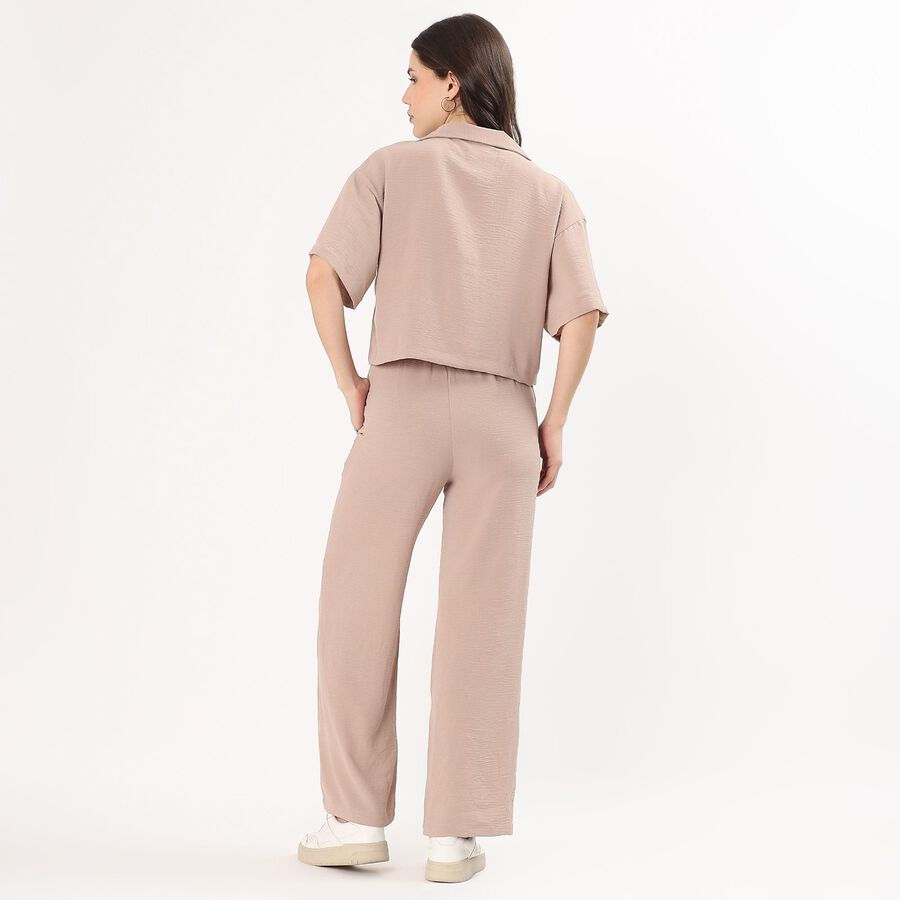 Women's Beige Solid Co-ord Set, Beige, large