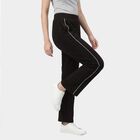 Women's Black Jogger Fit Cotton Blend Track Pants, Black, small